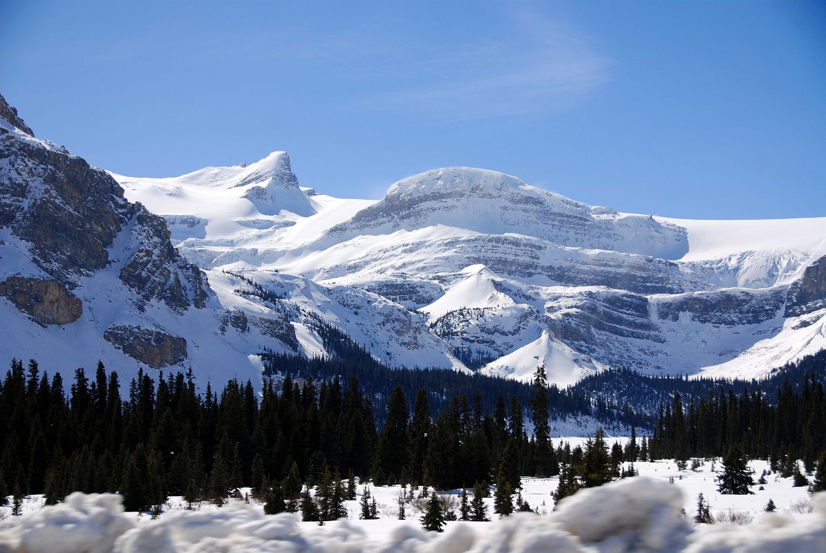 50 Saint Nicholas Peak, Wapta Icefield, Bow Glacier From Just After Num-Ti-Jah Lodge On Icefields Parkway